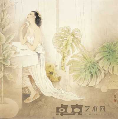 黄柔昌 妆 镜心 66.5×66cm